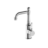 Nero York Basin Mixer w/ White Porcelain Lever Polished Nickel NR69210101PN