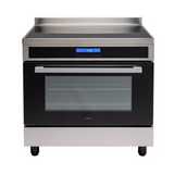 Euro Appliances Inductions Cooktop Large Flexi Zone Cooking Surface 90cm 5 Zone Stainless Steel EO90FSINESX