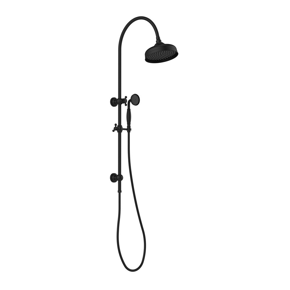 Phoenix Cromford Twin Shower 210mm Rose Matte Black 134-6502-10