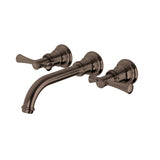 Phoenix Cromford Wall Basin / Bath Tap Set Brushed Bronze 134-1126-24-1