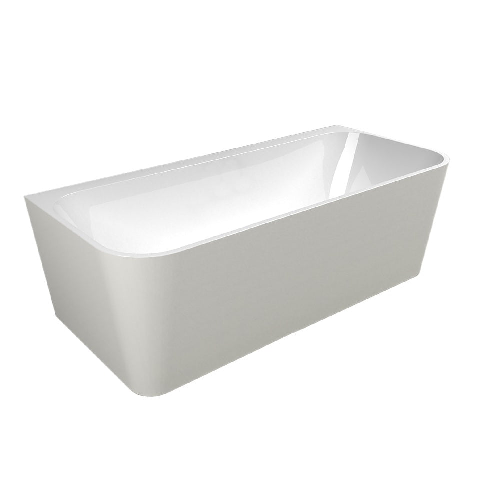 Seima Plati 130 Freestanding Bath 1500mm White Gloss with Smartfill  Gunmetal 192581
