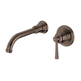 Phoenix Cromford SwitchMix Wall Basin / Bath Mixer Set Fit-Off Kit Brushed Bronze 134-2812-24-1