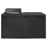 Artusi Piazza Integrated Outdoor Kitchen Option 4 w/ Ice Maker Black AOKP4INFNFICE