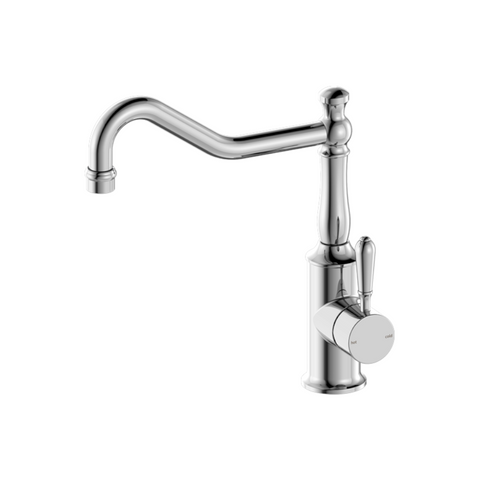 Nero York Kitchen Mixer Hook Spout w/ Metal Lever Polished Nickel NR69210702PN