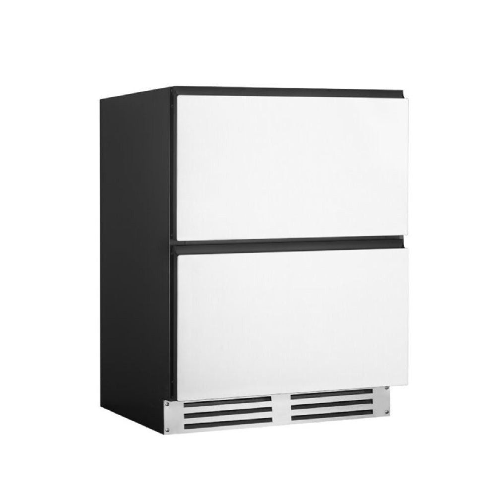 Artusi Under Bench Beverage Chiller Dual Drawer Stainless Steel AUBF620X