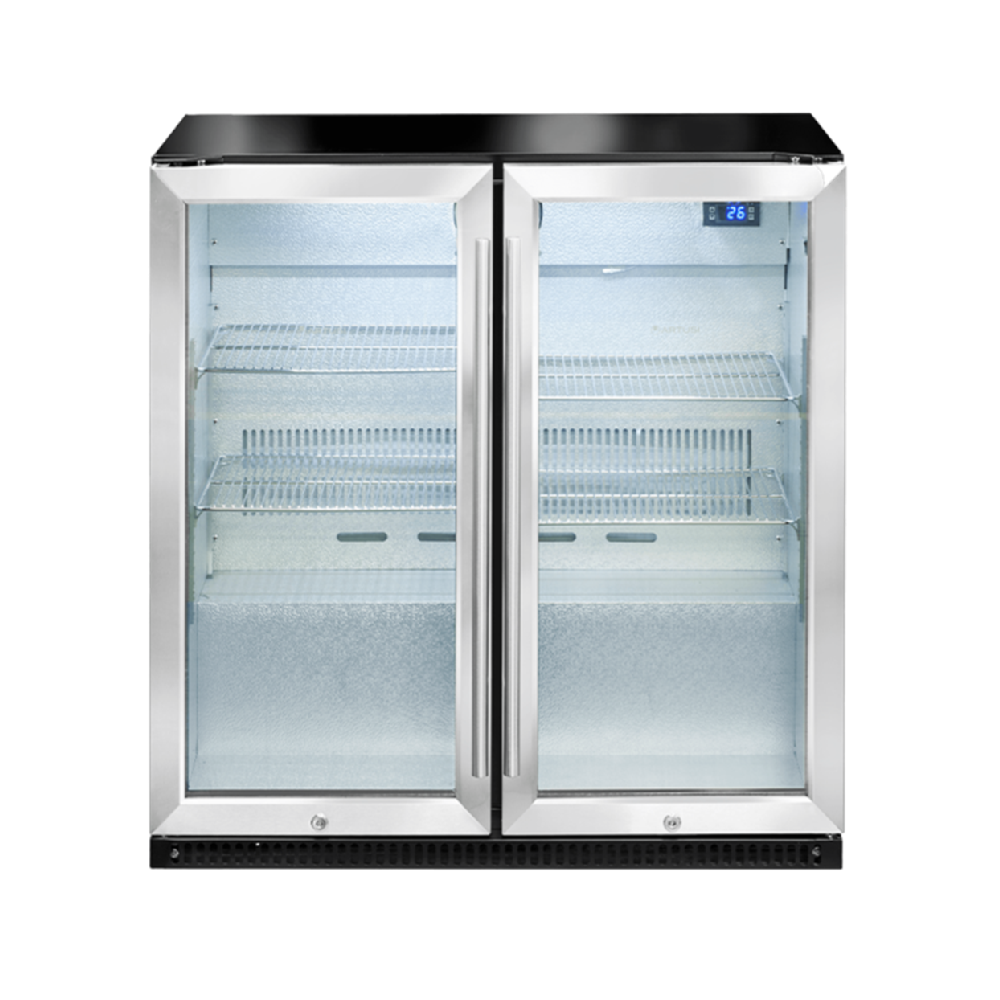 Artusi Undercounter Outdoor Beverage Chiller Minus 5°C Double-Door Stainless Steel AOF2SM5