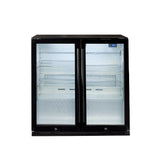 Artusi Undercounter Outdoor Beverage Chiller Minus 5°C Double-Door Black AOF2BM5