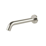 Phoenix Vivid Mkii Wall Basin / Bath Outlet 240mm Curved Brushed Nickel 146-0830-40-1
