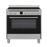 Artusi Freestanding Electric Oven / Induction Cooktop Cooker 900mm Stainless Steel AFI902X