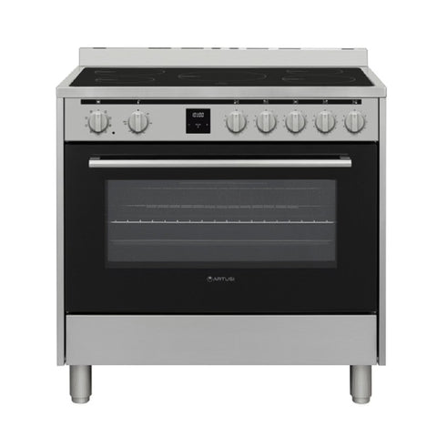 Artusi Freestanding Electric Oven / Induction Cooktop Cooker 900mm Stainless Steel AFI902X