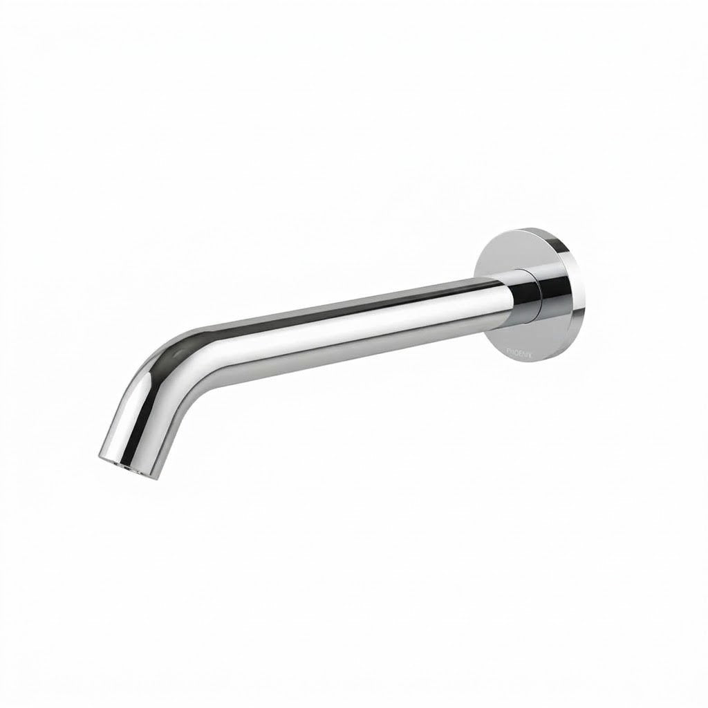 Phoenix Vivid Mkii Wall Basin / Bath Outlet 240mm Curved Chrome 146-0830-00-1