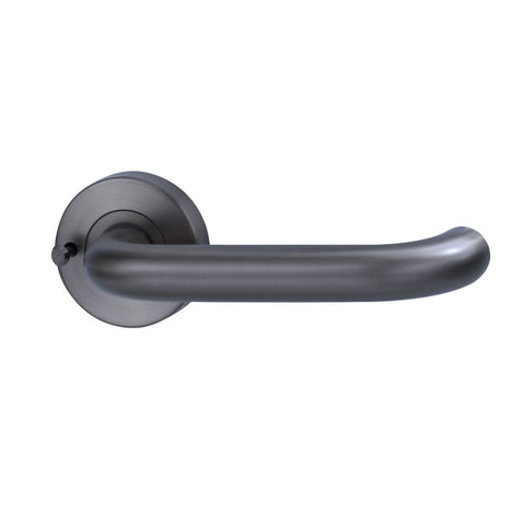 Lockwood Vivid Lever V2 Privacy Set with Latch Satin Gun Metal VIV2/V2GMPVD