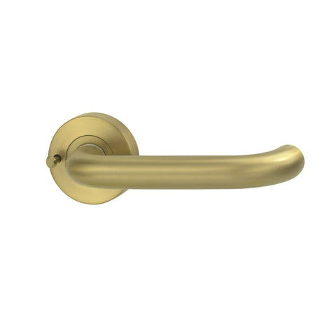 Lockwood Vivid Lever V2 Privacy Set with Latch Satin Brass VIV2/V2SBPVD