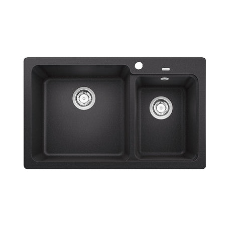 BLANCO Naya 8 Sink Inset Double Bowl 815mm Anthracite 526829 NAYA8K5