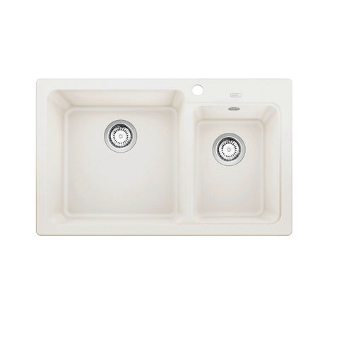 BLANCO Naya 8 Sink Inset Double Bowl 815mm White 526837 NAYA8WK5