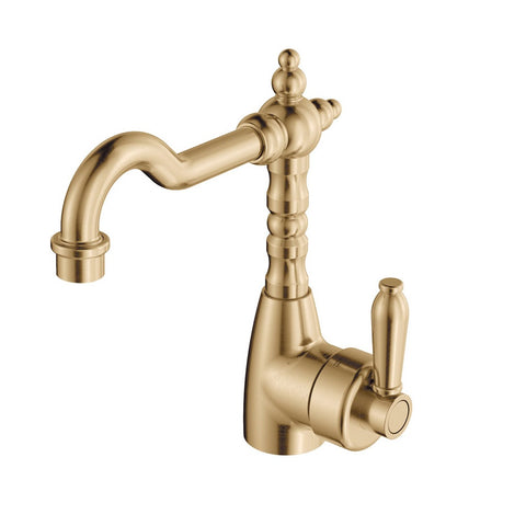 Fienza Eleanor Basin Mixer w/ Shepherds Crook Lead Free Urban Brass 202103UU-LF