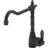Fienza Eleanor Shepherds Crook Kitchen Sink Mixer Lead Free Matte Black 202105BL-LF