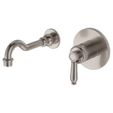 Fienza Eleanor Wall Mixer Basin/Bath Set Outlet 215mm Lead Free Brushed Nickel 202106NN-LF