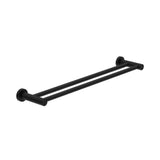 Amelie Royale Round Double Towel Rail 600mm Matte Black BDO2024DMB