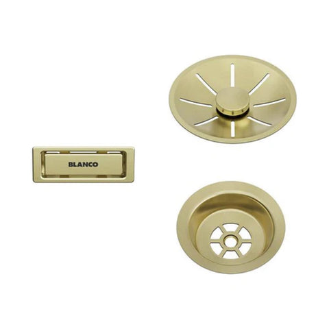 BLANCO Waste and Overflow set Single Bowl Satin Gold 203476