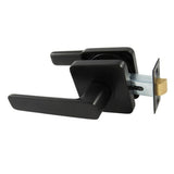 Gainsborough Harper Lever Round Corner Passage Set Matte Black 205HARMB