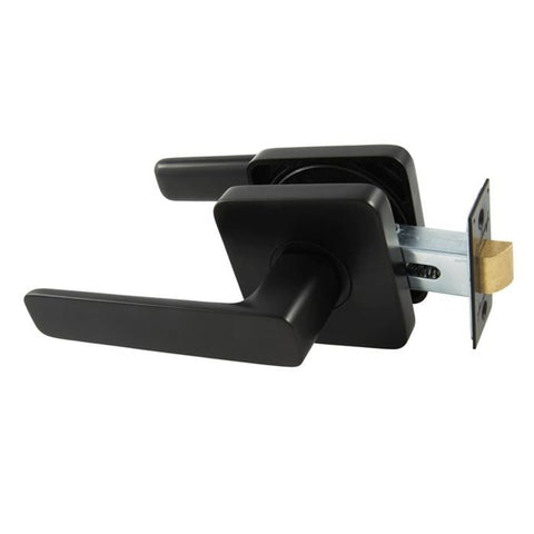 Gainsborough Harper Lever Round Corner Passage Set Matte Black 205HARMB