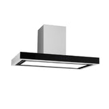 Glem Rangehood 90cm Square Hood, Full LED panel Stainless Steel CK90TBLED