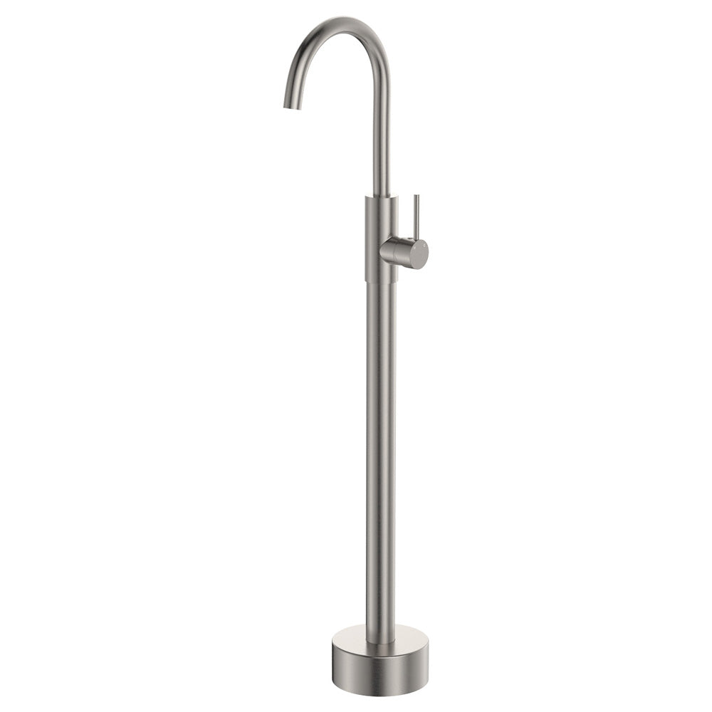 Fienza Kaya Floor Mounted Basin/Bath Mixer Lead Free Brushed Nickel 213112BN-LF