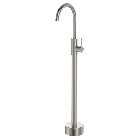 Fienza Kaya Floor Mounted Basin/Bath Mixer Lead Free Brushed Nickel 213112BN-LF