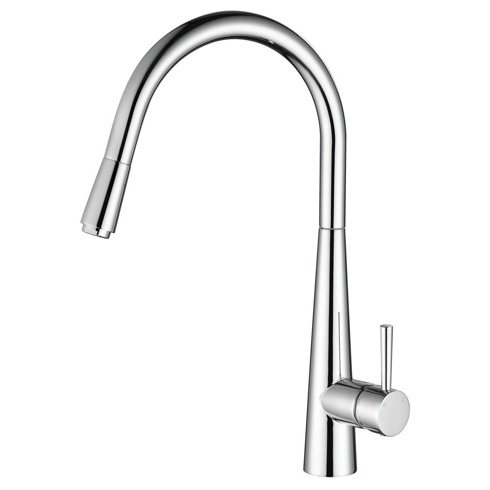 Fienza Isabella Deluxe Gooseneck Pull Out Kitchen Mixer Lead Free Chrome 213116-LF