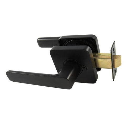 Gainsborough Harper Lever Round Corner Privacy Set Matte Black 215HARMB