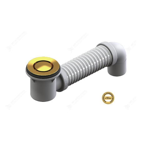 Bounty Brass Bath Pop Down Waste 40mm Polished Brass With Flexible Connector 21831.04