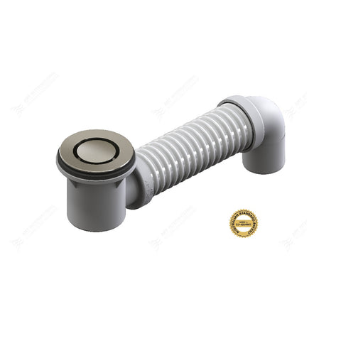 Bounty Brass Bath Pop Down Waste 40mm Brushed Nickel With Flexible Connector 21831.06