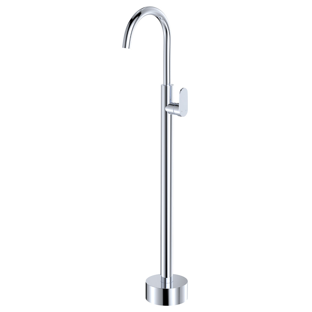 Fienza Empire Slim Floor Mounted Basin/Bath Mixer Chrome 221112-LF