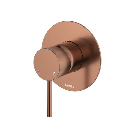 Fienza Kaya Wall Mixer Dress Kit Large Round Plate Brushed Copper D228101CO-3