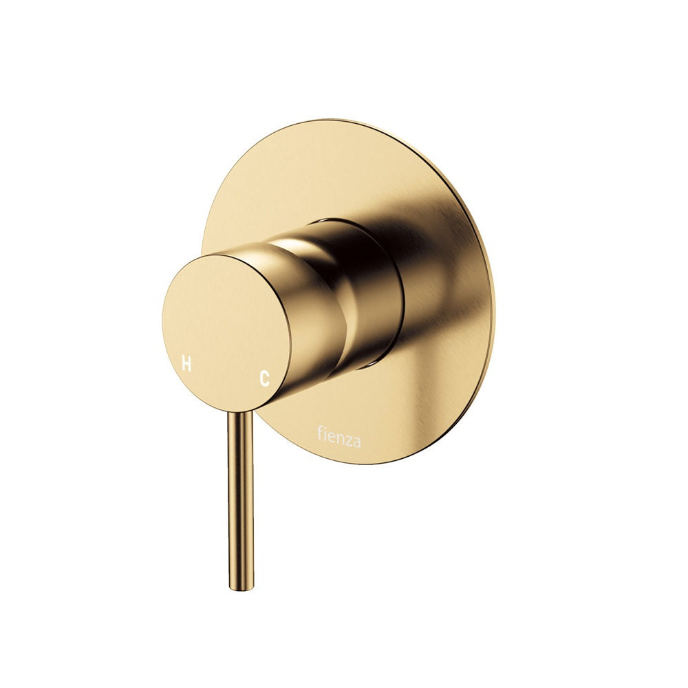 Fienza Kaya Wall Mixer Large Round Plate Lead Free Urban Brass 228101UB-3-LF