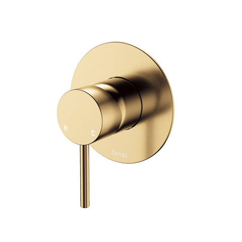Fienza Kaya Wall Mixer Large Round Plate Lead Free Urban Brass 228101UB-3-LF