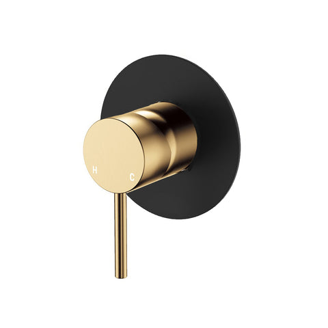 Fienza Kaya Wall Mixer Dress Kit Large Round Plate Matte Black & Urban Brass D228101BUB-3