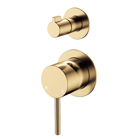 Fienza Kaya Wall Diverter Mixer Small Round Plates Lead Free Urban Brass 228102UB-4-LF