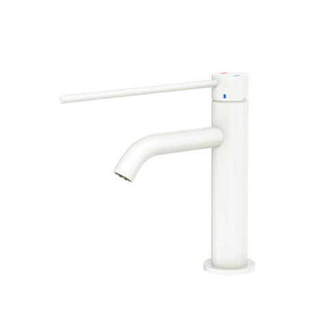 Fienza Kaya Care Basin Mixer Lead Free Matte White 228103DMW-LF