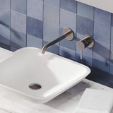 Fienza Kaya Basin/Bath Wall Mixer Set Round Plates 160mm Outlet Lead Free Brushed Nickel 228104BN-LF