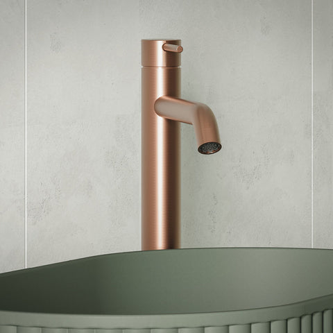 Fienza Kaya Tall Basin Mixer Lead Free Brushed Copper 228107CO-LF