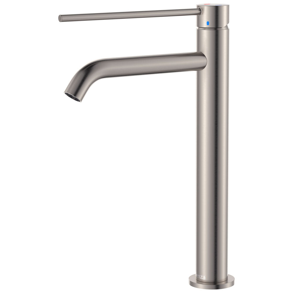 Fienza Kaya Care Tall Basin Mixer Lead Free Brushed Nickel 228107DBN-LF