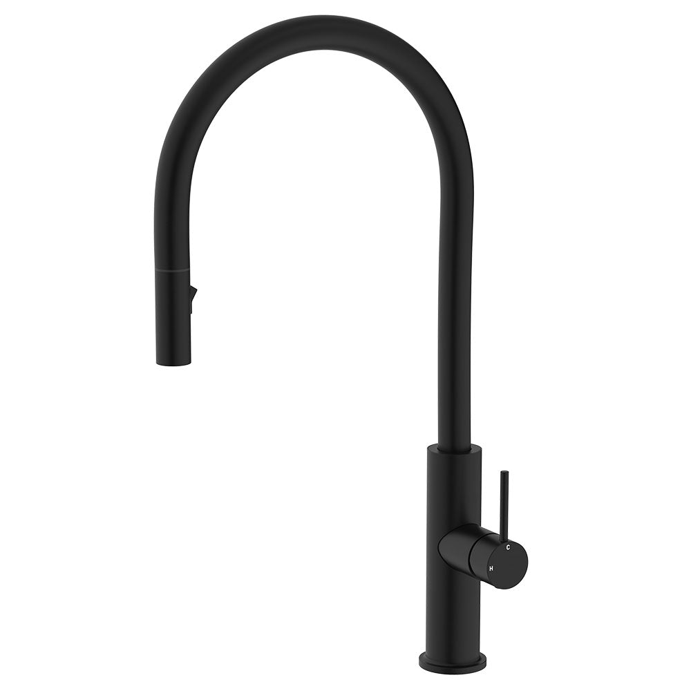 Fienza Kaya Pull Out Sink Mixer Lead Free Matte Black 228108B-LF
