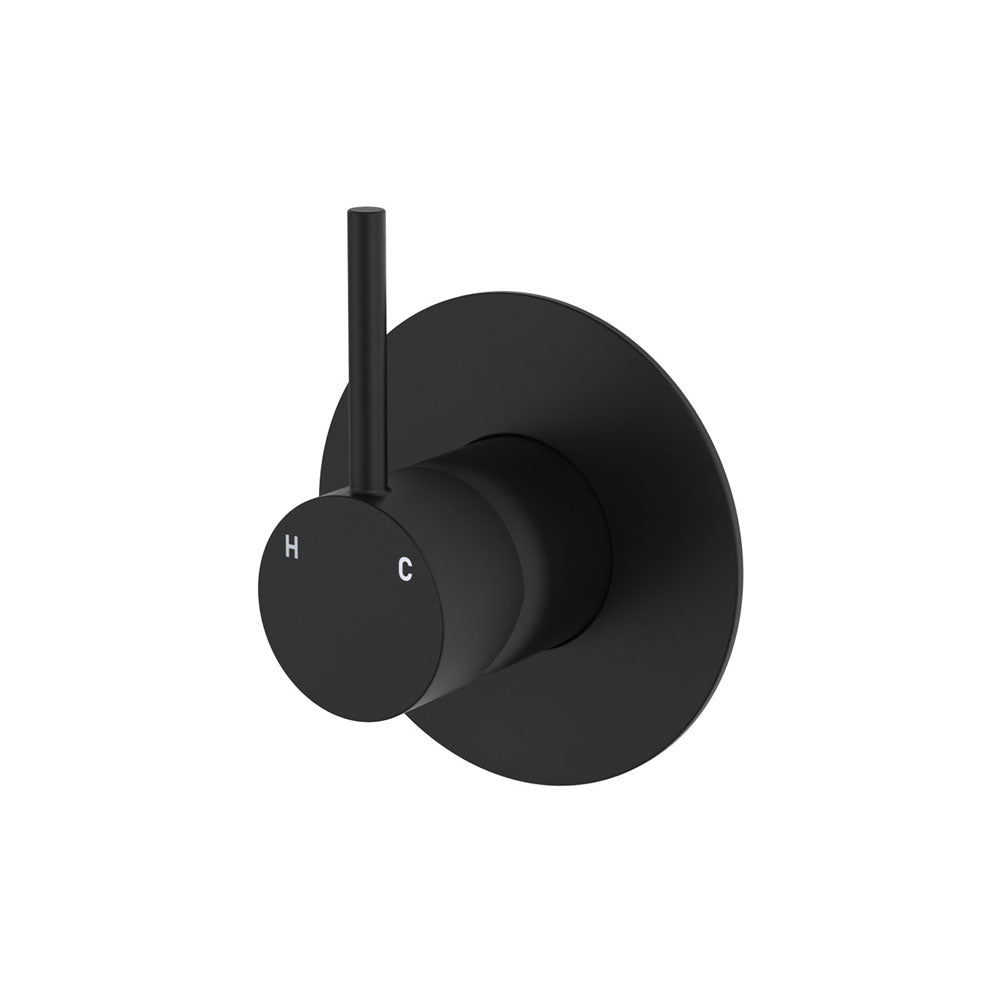 Fienza Kaya Up Wall Mixer Dress Kit Set Large Round Plate Lead Free Matte Black D228114B-3-LF