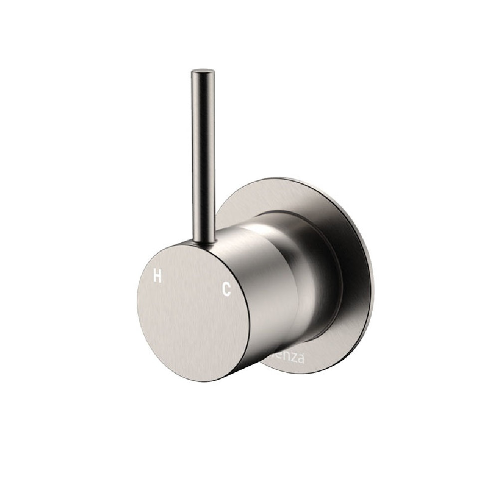 Fienza Kaya Up Wall Mixer Dress Kit Set Small Round Plate Lead Free Brushed Nickel D228114BN-LF