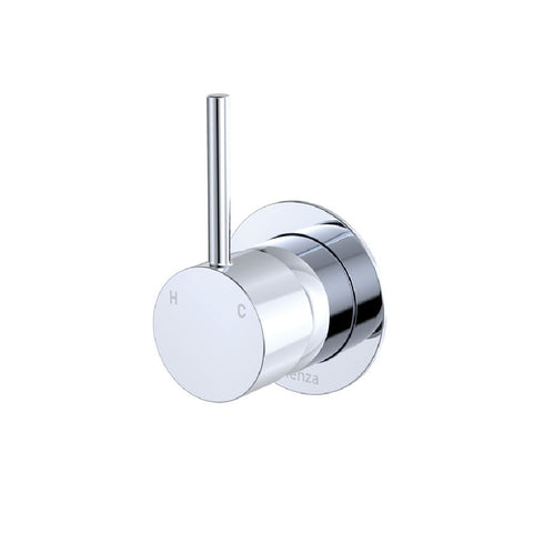 Fienza Kaya Up Wall Mixer Dress Kit Set Small Round Plate Lead Free Chrome D228114-LF