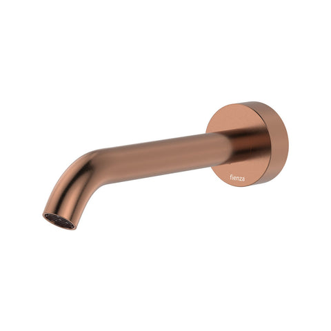 Fienza Kaya Wall Basin/Bath 180mm Outlet Round Plate Lead Free Brushed Copper 228115CO-LF