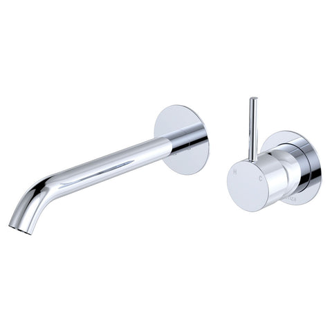 Fienza Kaya Up Basin/Bath Wall Mixer Dress Kit Set Round Plates 160mm Outlet Lead Free Chrome D228118-LF