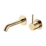 Fienza Kaya Up Round Basin/Bath Wall Mixer Set 160mm Lead Free Urban Brass D228118UB-LF